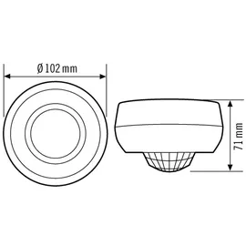 ESYLUX Decken-Präsenzmelder PD 360i/24BASIC IP54