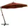 vidaXL Ampelschirm mit Mast 3,5 x 2,9 m Massivholz Tanne terrakotta 313771