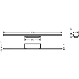 Hansgrohe RainDrain Minimalistic Duschrinne 900 mm