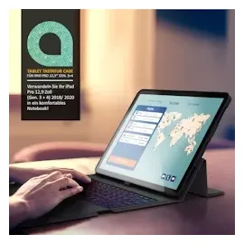 Aplic Tablet-Tastatur für iPad Pro 12,9 Zoll (Gen 3 + 4) Schwarz