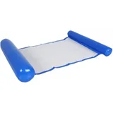 Cyslmuk - 1 Stück aufblasbares Schwimmbadbett, blau, super bequeme Wasserhängematte mit Netz, aufblasbare Kopf- und Fußhängematte, Luftmatratze,