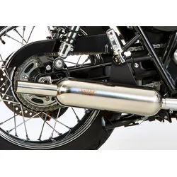 SHARK EXHAUST Retro Classic mit Kat Edelstahl hochglanzpoliert silber, silber