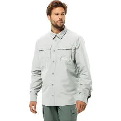 Jack Wolfskin Langarmhemd Barrier LS (mit Brusttaschen) hellgrau Herren