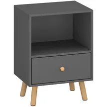 [en.casa] Nachtschrank Sundsvall 40 x 30 x 54 cm Dunkelgrau