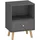 [en.casa] Nachtschrank Sundsvall 40 x 30 x 54 cm Dunkelgrau