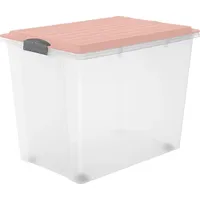 Rotho Aufbewahrungsbox 70l mit Deckel, Kunststoff (PP) BPA-frei, -