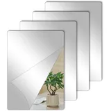 4 Stück Selbstklebende Fliesenspiegel – Acrylspiegel – Flexibler Nicht-Glas R...