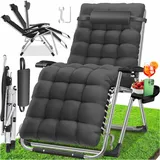 Kesser 23398 Sonnenliege 77 x 72 x 180 cm schwarz