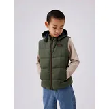 NAME IT Jungen Nkmmonay Vest Pb Steppweste, Grün, 152 - 152