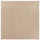 vidaXL Teppich ZIZUR 200x200 cm Jute-Optik Indoor und Outdoor