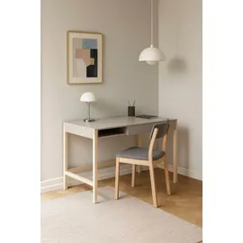 WoodMan Schreibtisch WOODMAN "Northgate", grau (grau, birkenfarben, grau), B:112cm H:76cm T:60cm, Tische, Schreibtisch, im skandinavian Design, Breite 112 cm, FSC-zertifiziert