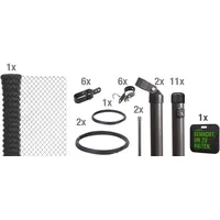 GAH Alberts Maschendrahtzaun ALBERTS, grau, H:125cm, Stahl, Zaunelemente, Höhe: 80 - 200 cm, Gesamtlänge: 15 - 100 m, zum Einbetonieren