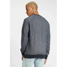 Blend Longpullover BLEND "Sweatshirt BHKuna", Herren, Gr. M, blau (marineblaus), Obermaterial: 70% Baumwolle CO. 30% Polyester PES., Pullover Longpullover