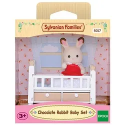 Sylvanian Families - Schokoladenhasen Baby mit Babybett