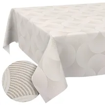 ANRO Tischdecke abwaschbar Curva 100 x 140 cm Grau