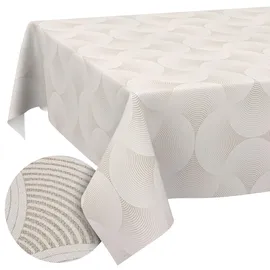 ANRO Tischdecke abwaschbar Curva 100 x 140 cm Grau