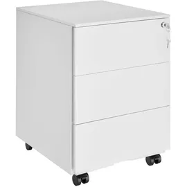 Tectake Rollcontainer 39 x 45 x 55 cm weiß