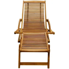 vidaXL Gartenliege 150 x 70 x 69 cm braun klappbar