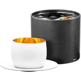 Eisch Cappuccinoglas mit Untersetzer Cosmo Pure White