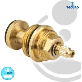 tecuro Universal Ventil Oberteil für Zweigriff-Armaturen und Ventile, 3/4 Zoll - Messing