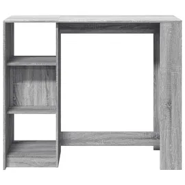 vidaXL Bartisch mit Regal 124 x 46 x 103,5 cm Grau Sonoma