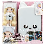 Na! Na! Na! Surprise Na Na Na Surprise Mini Backpack Serie 2 - Khloe Kitty - Modepuppe und Fuzzy White Kitty Rucksack - Ideal für Kinder ab 4 Jahren