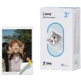 LIENE Pearl Series KW001-65028 Fotopapier 50 x 76 mm 50 Blatt Selbstklebend, Wi (50 x 76 mm, 50 Stk.), Fotopapier, Weiss