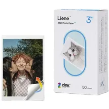 LIENE Pearl Series KW001-65028 Fotopapier 50 x 76 mm 50 Blatt Selbstklebend, Wi (50 x 76 mm, 50 Stk.), Fotopapier, Weiss