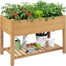 Yaheetech Hochbeet 119 x 57 x 80 cm Hellbraun
