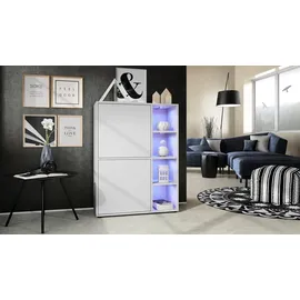 Vladon Highboard 79 x 105,5 x 35,5 cm Weiß