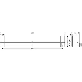 Hansgrohe Axor Badetuchhalter 600 mm Schwarz 42661330