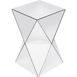 Kare Beistelltisch Luxury Triangle, verspiegelt, Nachttisch, geometrische Form, 54x32x32cm (H/B/T)