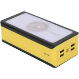 60000-mAh-Solar-Powerbank, 66 LEDs, 4 USB-Anschlüsse, Tragbares Solarladegeröt für Camping, Bergsteigen, mit Monokrllinem Silizium-Solarpanel