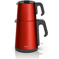 Arzum AR3080 Teebecher Teemaschine, Edelstahl, Wasserkocher 18l Rot