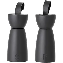 Bloomingville Salz- und Pfeffermühle Hanif, H15 x Ø6,5 cm, schwarz