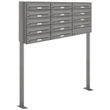 AL Briefkastensysteme 14 Fach Grau