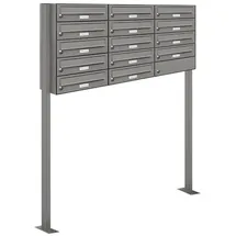 AL Briefkastensysteme 14 Fach Grau