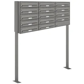 AL Briefkastensysteme 14 Fach Grau