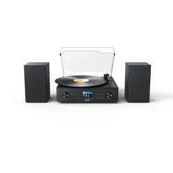 Karcher MC 8000DI Kompaktanlage mit Internetradio und integriertem Plattenspieler, Stereoanlage, Musikanlage