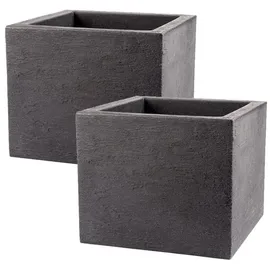 BigDean Pflanzkübel 39 x 39 x 33 cm Anthrazit