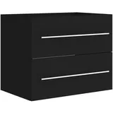 vidaXL Waschbeckenunterschrank Schwarz 60x38,5x48 cm Holzwerkstoff