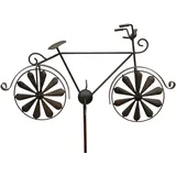 DanDiBo Ambiente Gartenstecker Metall Fahrrad XL 135 cm Braun