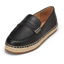 Espadrille MARC O'POLO "aus weichem Ziegenleder", Damen, Gr. 42, schwarz, Obermaterial: 100% Leder (Ziege), unifarben, Schuhe