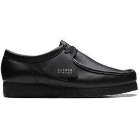 CLARKS Shoes Wallabee Bootsschuhe - Black Leather - EU 45 Wohnung, Schnürsenkel, Lässig