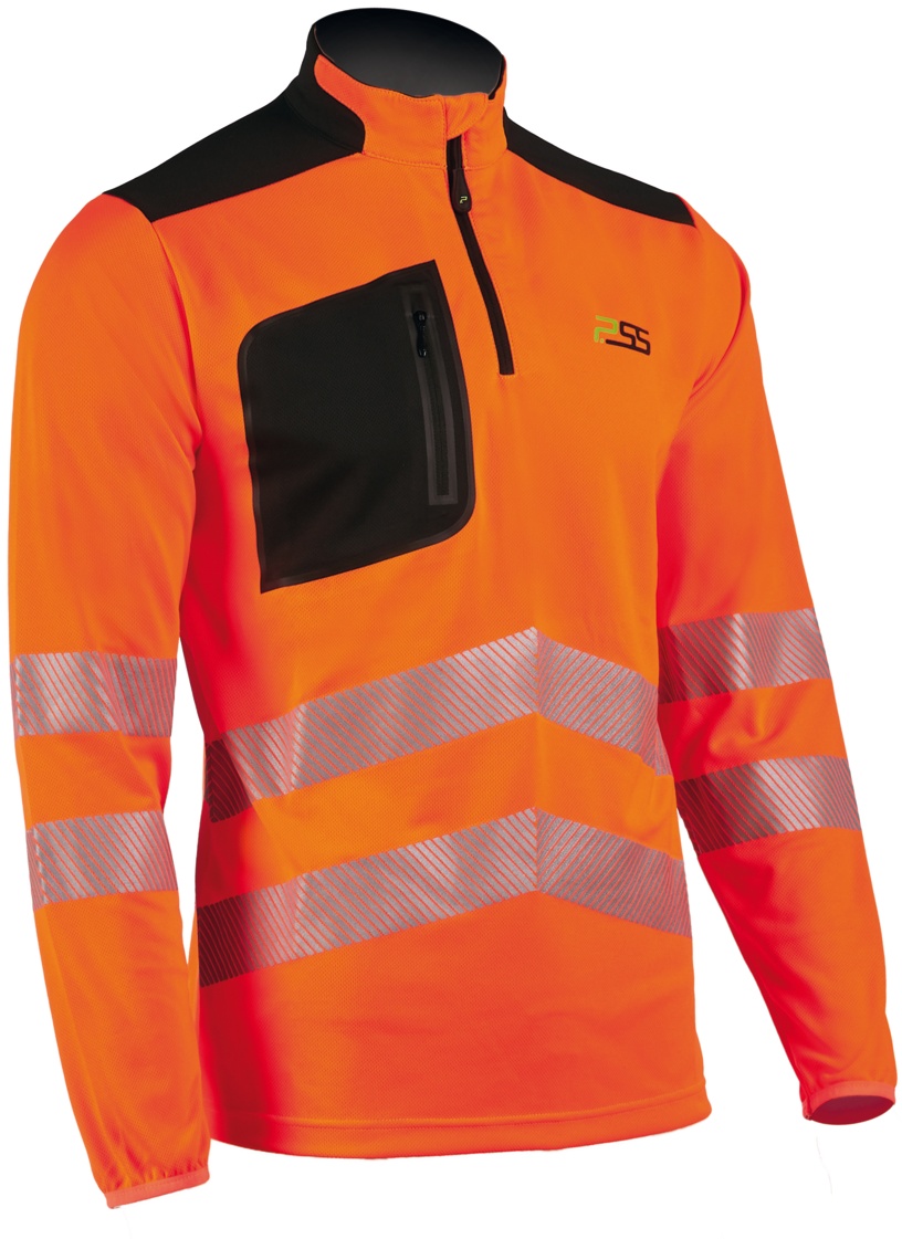 PSS Funktionsshirt / Warnschutz Funktionsshirt X-treme Skin langarm Orange/Schwarz - M