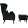 Home Affaire Ohrensessel Sallito Polyester 76 x 109 x 85 cm Grün mit Hocker