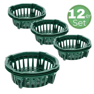 GarPet 12x Pflanzkörbe für Blumenzwiebeln Pflanzkorb Blumenzwiebeln Pflanzkörbe für Tulpen Zwiebelpflanzschale Herbstpflanzung Blumenzwiebelschale 22 cm