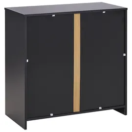 Beliani Zehna Aktenschrank 80 x 80 x 40 Braun / Schwarz