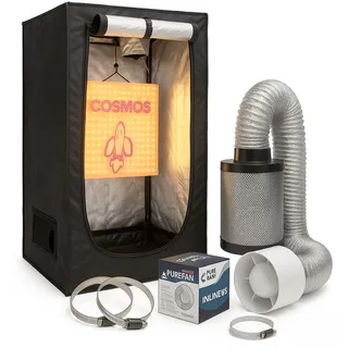 Weedness Grow Box Komplett Set LED 65 Watt Basic 40x40x140 cm - Zuchtzelt Growschrank Growzelt Anbau Indoor Complete Crow
