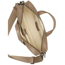 Marc O'Polo Leder Businesstasche Laptoptasche mit Laptopfach Lorenz Business Bag Burnt Ash taupe - Taupe/Braun